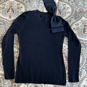 TED BAKER:  Mock Neck Ribbed Bow Sweater